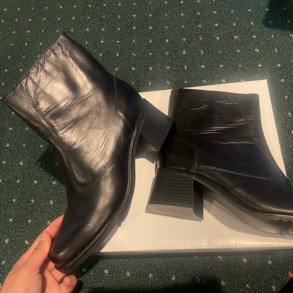 Leather booties. Size 8.
